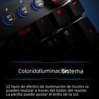 Teclado Mecánico AULA F2088 Gaming Con Retroiluminación Mixta 104 Teclas Brown Blue Switch Para PC Y Portátil Sin Batería - details 3