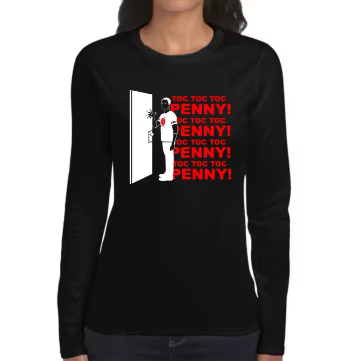 The Fan Tee Camiseta Manga larga de MUJER The Big Bang Theory Sheldon Penny Geek Nerd 027 - 1