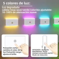 Luz Nocturna LED Con Sensor De Movimiento Recargable Por USB Para Armario Cocina Escaleras Luz De Noche Rectangular Sin Pilas Incluidas - details 2