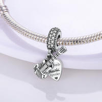 Beadas De Corazón Colorido En Plata Para Joyería De Pulsera Y Collar Con Encanto Para Chicos Y Chicas Accesorios De Moda Irregular - details 144