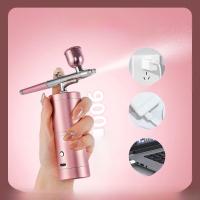 Kit De Aerógrafo Portátil 0.3mm Negro Acción Simple Mini Compresor De Aire Para Pastel Maquillaje Uñas Herramientas De Neblina De Fugas - details 8