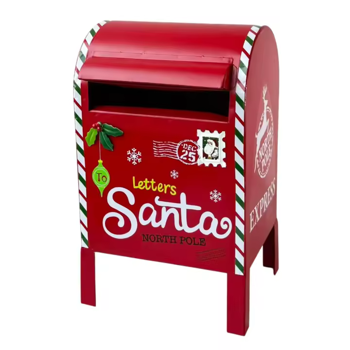 Buzón Americno navideño de Metal Rojo para Decoración de Navidad - Gerimport - 1