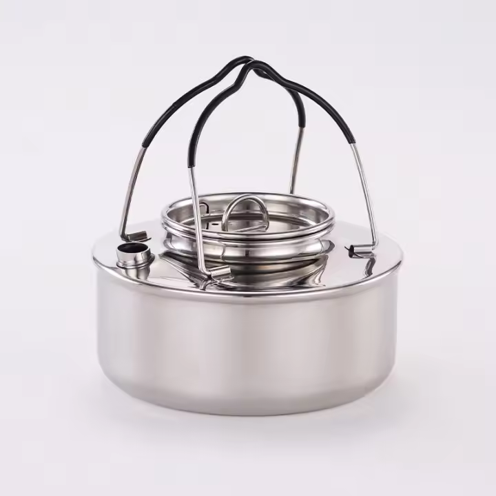 Hervidor De Agua Para Camping De Acero Inoxidable Alimenticio Portátil Para Exteriores Ideal Para Té En Picnics - 1