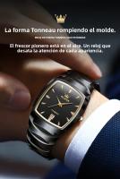 Reloj De Cuarzo Para Hombre Original OLEVS Con Correa De Acero Tungsteno Calendario Impermeable Reloj De Pulsera Lujo Con Manos Luminosas Y Numeros Romanos - details 0