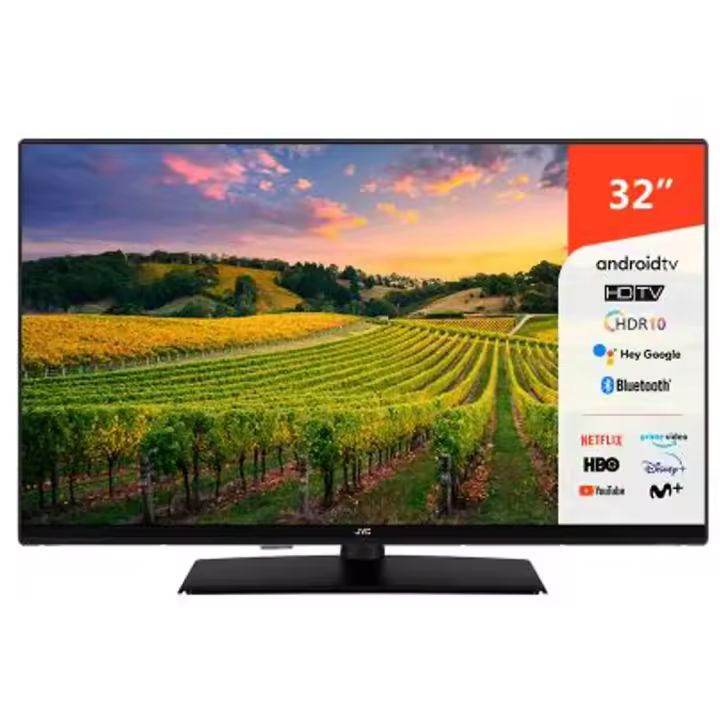 JVC TV LED 32" LT-32VAH330S, HD-ready, Quad Core, DVB-T2, Negro - 1