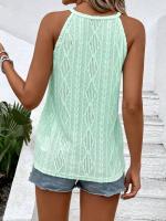 Chaleco De Verano Para Mujer Nuevo Jacquard Hueco Suéter Tejido Sin Mangas Moda Transpirable Casual Top Para Mujer - details 24