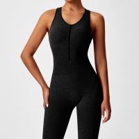 Conjunto De Yoga Para Mujer Moda Color Sólido Cuello Redondo Ajustado Fitness Ropa Deportiva Overoles De Gimnasio Sexy Ropa De Yoga - details 57