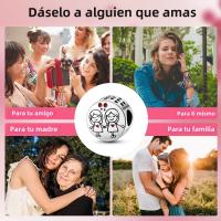 Beadas De Corazón Colorido En Plata Para Joyería De Pulsera Y Collar Con Encanto Para Chicos Y Chicas Accesorios De Moda Irregular - details 154