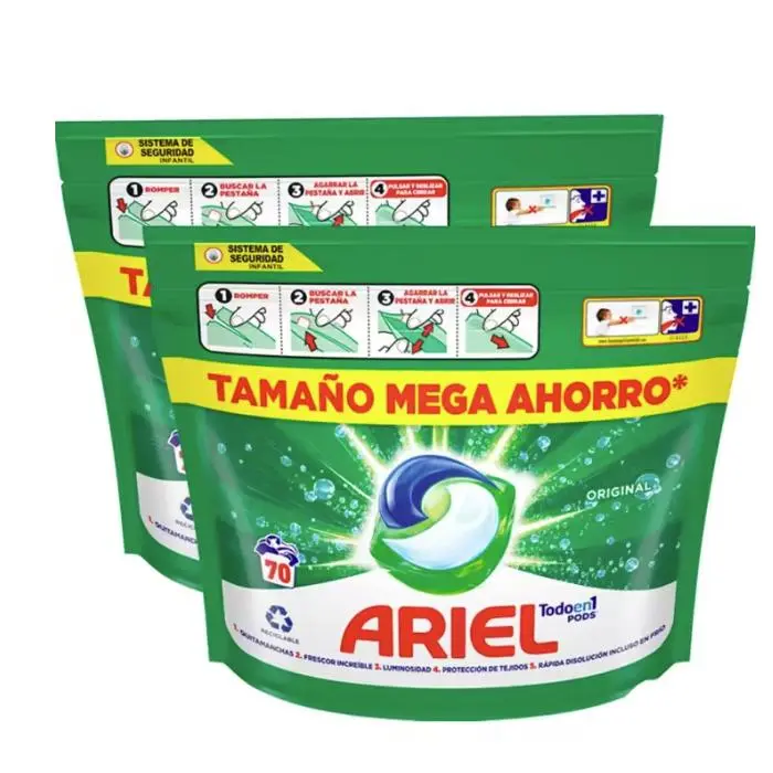 Ariel Pack Todo En 1 Pods, 140 Cápsulas De Detergente Líquido 2x70 Lavados - 1