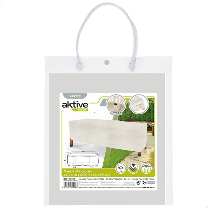 Funda protectora para mesa 200x130x60 cm Aktive Garden - 1