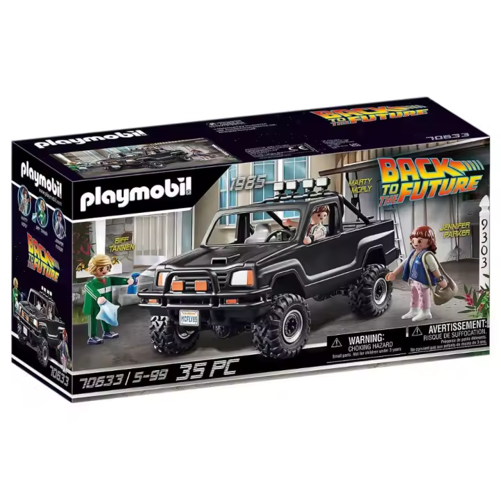 PLAYMOBIL Regreso al Futuro camioneta pick-up de Marty McFly con figuras de Jennifer Parker y Biff Tannen (70633) - 1