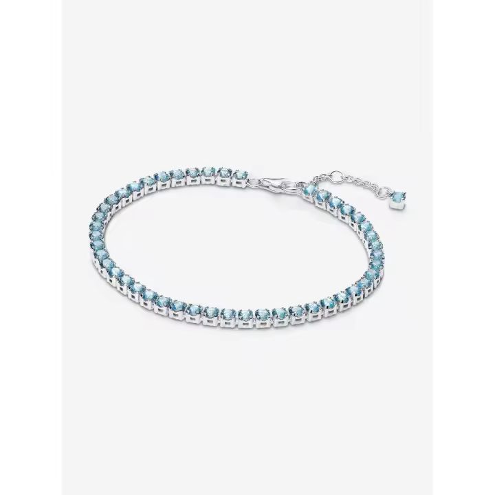 Pandora - Pulsera de tenis azul claro brillante - Plata de ley - 1