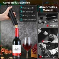 Set De Abrevidrios Automático Y Reutilizable Eléctrico Para Botellas De Vino Con Recorrido De Garrafa Incluido Para Fiesta En Cocina Hogar - details 2