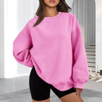 Sudadera De Color Sólido De Talla Grande Sudadera De Manga Larga Casual Cuello Redondo Sin Capucha Para Mujeres Ropa De Talla Grande - details 10