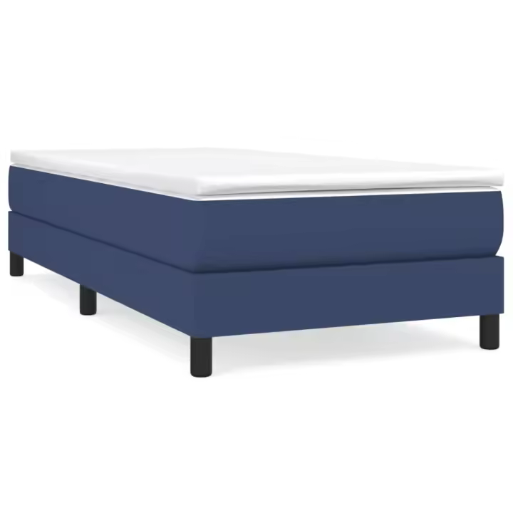 vidaXL Estructura de cama con somier tela azul 80x200 cm - 1