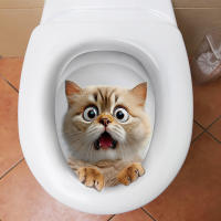 Asiento De Inodoro De PVC Resistente Al Agua Con Estampado De Gato Y Perro Decoración Para Baño Accesorios Animal WC Para El Hogar - details 2