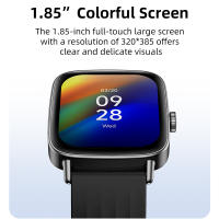 Ostark Reloj Inteligente 1.85" TFT-LCD IP68, Llamadas Bluetooth, Corona Giratoria, 100 Modos Deportivos, Monitor de Ritmo Cardíaco 24H, Presión Arterial, SpO₂, Sueño, Diales Personalizables, Gadgets Inteligentes, Batería 350mAh, Autonomía 5-7 Días - details 2