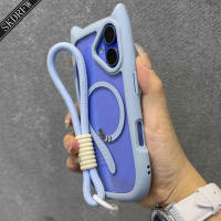 Funda De Teléfono Para iPhone Con Orejas De Gato Transparente Y Magnéticas De Acrílico Con Correa Para Muñeca Compatible Con Modelos 12 13 14 15 16 17 - details 9