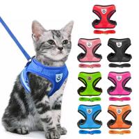 Harnés Ajustable Para Gatos Y Perros Pequeños Y Medianos De Malla Transpirable Con Correa Para Caminar Y Traction Reflectante - details 0
