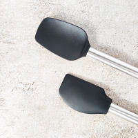 1-Pack Utensilios De Cocina De Silicona Con Mango De Acero Inoxidable Resistente Al Calor Cuchara De Sopa Colador De Pasta Accesorios De Cocina Ecológicos - details 10