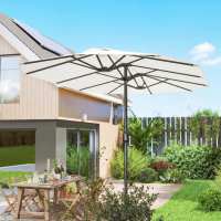 Outsunny Sombrilla Doble 4,6x2,6 m, Sombrilla Terraza Exterior con Manivela Manual, Protección UV50+, Funda Protectora, Resistente al Agua, Parasol para Jardín, Terraza, Patio - details 4