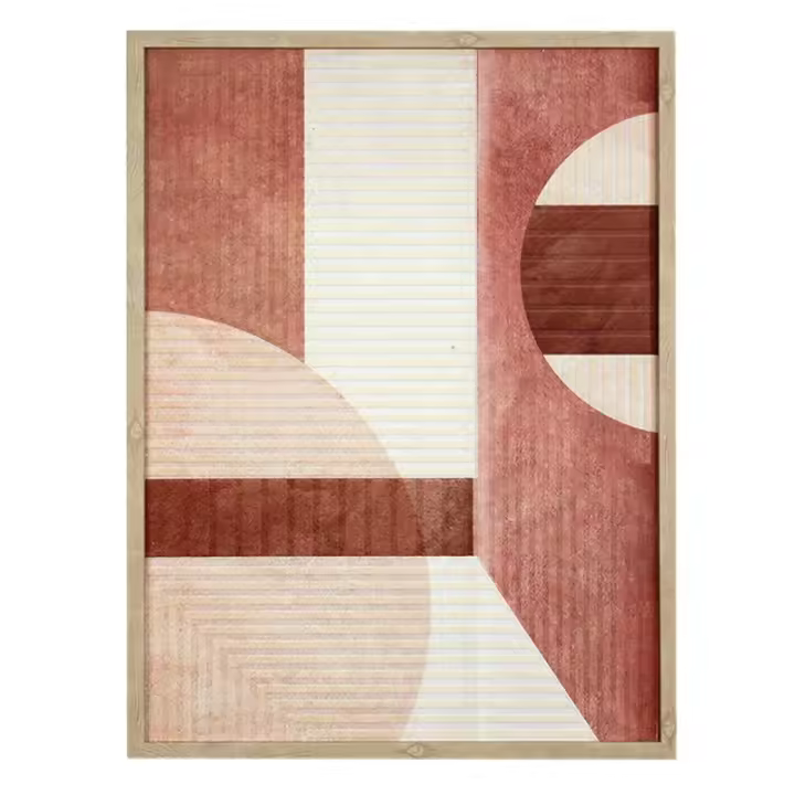 ORIGEN Home Decor Cuadro Abstracto Cuadros | Cuadro Marrón Rectangular - 60x45x3cm 31189 - 1