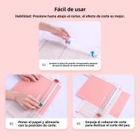 Cortadora De Papel Portátil KW-trio 12.6 Pulgadas Con Cabeza De Corte De Línea De Plegado Y Borde Recto Para Artesanía De Escritorio - details 15