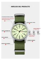 Reloj De Campo Para Mujer TPW 2026 Luminoso 38mm Fácil De Leer Con Correa De Tela Mostrador De 24 Horas Fecha Función Día Movimiento De Cuarzo - details 15