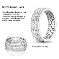 Anillo Anillo De Plata 925 Para Mujer Con Corazón Rosa Azul Sol Estrella Luna Crossover Anillo Ancho Joyería De Fiesta Regalo De Cumpleaños - details 28