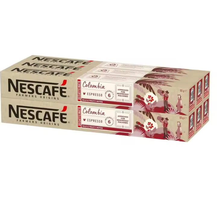 Cápsulas de Café Nestlé Colombia Descafeinado Nescafé 10 Cápsulas Nespresso Aluminio Intensidad 6 7630477880015 - 1