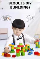 Juego De Bloques De Construcción Grandes 140PCS Para Niños Creativo Set De Bloques Coloridos Básicos De Plástico ABS Juguete DIY Para Bebés Navidad - details 3