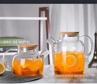TEPODRA 1/1.8L Juguete De Vidrio Transparente Con Tapa De Bambú Tejado Resistente Al Calor Juguete De Vidrio Grueso Puer Kettle - details 4