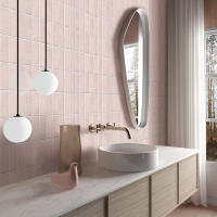 Pegatinas De Pared 3D Rosa Autoadhesivas Para Cocina Y Baño Resistentes Al Agua Y Moho Tamaño 30x30cm Moderno PVC - details 1
