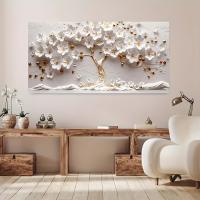 Póster De Arbol Dorado En Lienzo Arte Moderno Para Decoración De Pared En Sala De Estar Y Dormitorio Cuadros Pintura Vertical Rectangular Sin Marco - details 3
