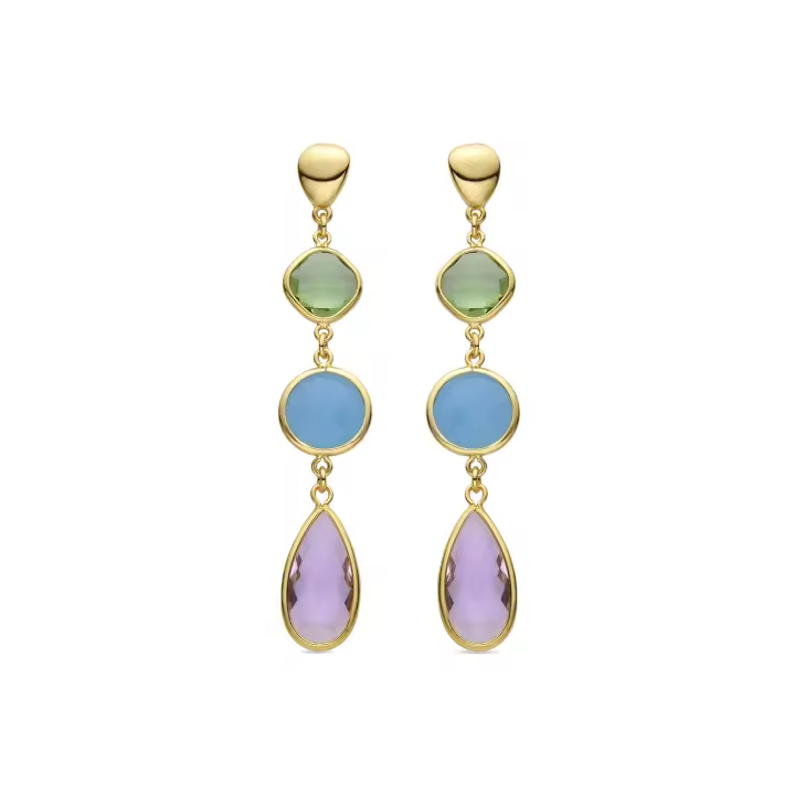 Pendientes Luxenter acabado en oro amarillo de 18k - Donnty - 1