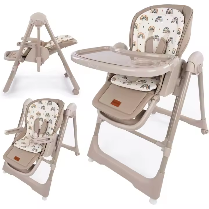 Twinly - Trona Evolutiva bebé 3 en 1 Hamaca columpio y balancín multifunción Movity / 0m+ - 15kg / Reclinable, Plegable y ajustable – Reductor Arnés 5 puntos y Bandeja extraíble - 1
