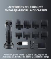 Kemei KM-2296 Afeitadora Profesional Para Hombres Máquina De Corte De Pelo Con Asiento Y Cargador Trimmer De Pelo Ajuste De Longitud De Cabello 0.5-1 Mm Material De Hoja De Acero Carbono - details 10