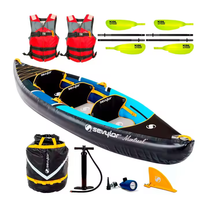 KAYAK HINCHABLE SEVYLOR MONTREAL 2+1 PLAZAS DROP STITCH - FULL PACK - 1