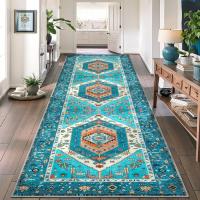 VIKAMA Alfombra Larga Bohemio Lavable Antideslizante Para Entrada Pasillo Cocina Habitación Vintage Decoración De Hogar 100% Poliéster - details 1