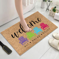 Alfombra De Puerta No Eslipiente Para Verano 40x60cm Decorativa Con Diseño deBienvenida Alfombra De Baño Y Entrada De Bajo Perfil - details 0
