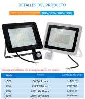 Proyector De Luz Exterior LED Con Sensor De Movimiento PIR IP66 220V Luz De Escenario SMD2835 Blanco/Cálido Para Exteriores - details 5