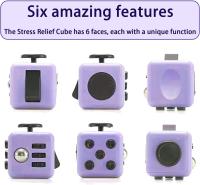 Juguete antiestrés, 2 cubos de juguete, juguetes sensoriales, juguetes para aliviar la ansiedad, juguetes para los dedos, regalo para niños y adultos con 6 funciones diferentes. - details 1