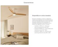 CREATE - Ventilador de techo 40W silencioso motor blanco aspas 100% madera oscura, varios tamaños - WIND STYLANCE - details 3