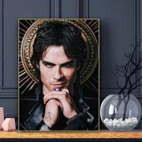 Póster Adhesivo Damon Salvatore the Vampire Diaries Arte De Pared Impermeable Para Decoración De Habitación Bar Moderno - details 5