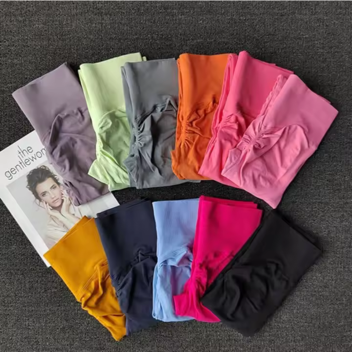 Pantalones De Yoga De Cintura Alta Para Mujer Smooth Quick Dry Talla Verdadera Para Gimnasio Y Correr Pantalones Largos - 1