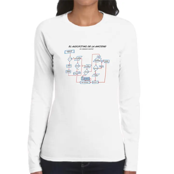 The Fan Tee Camiseta Manga larga de MUJER The Big Bang Theory Sheldon Penny Geek Nerd 004 - 1