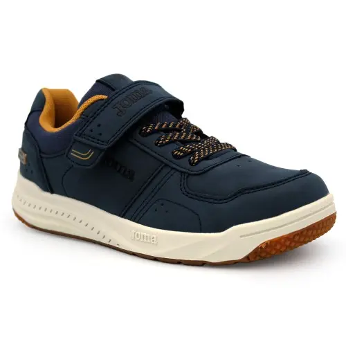Zapatillas deportivas JOMA JARAMA JR 2426-2403 en camel y marino. Cierre de velcro - 1