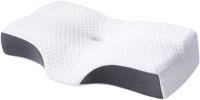 Almohada de espuma viscoelástica con rebote slow para el cuello, almohada ergonómica with FORMA DE Mariposa (color: Negro) - details 3