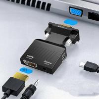 Convertidor VGA a HDMI Compatible Con Cable De Audio 3.5mm Para PS4 PC Laptop TV Monitor Proyector 1080P Adaptador Macho a Hembra - details 0