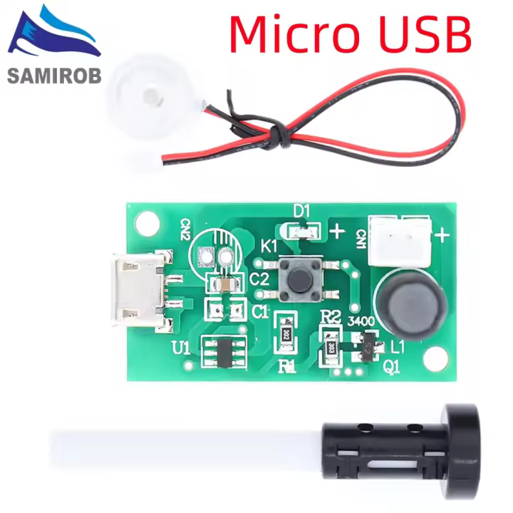 Kit De Humidificador USB Micro/Type-C DIY Moldeador De Niebla Y Placa De Circuito Oscilante Mini Atomizador De Película De Atomización - 1